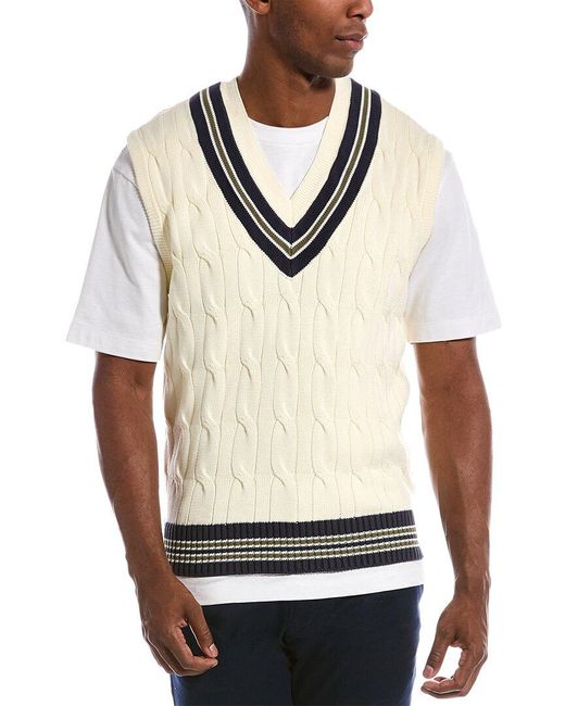 Rag & Bone Natural Windsor Sweater Vest for men
