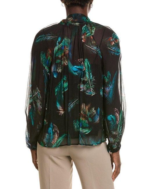 Marc Cain Green Printed Blouse