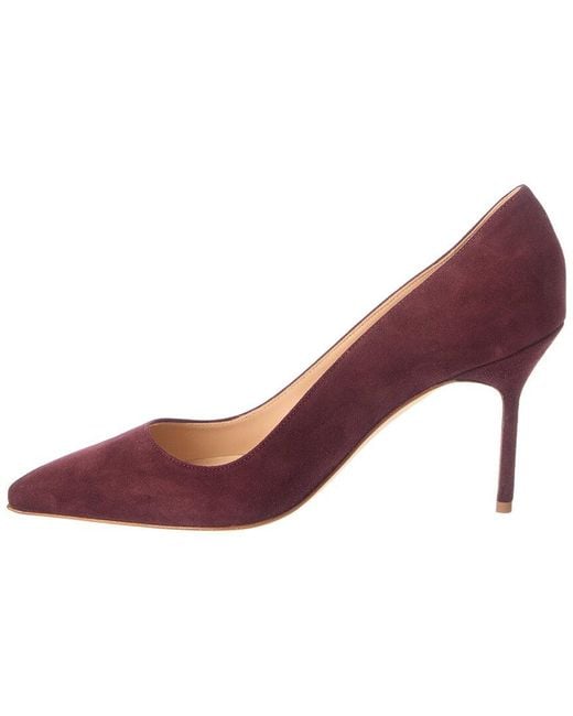 Manolo Blahnik Pink Bb 90 Suede Pump