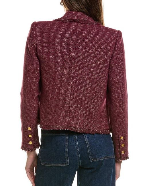 L'Agence Red Sylvia Collard Jacket