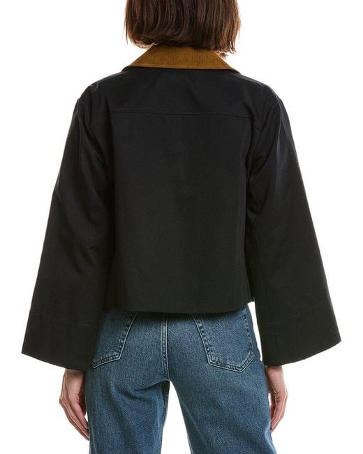 FRAME Black Frame The Mini Swing Jacket