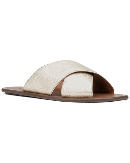Aquatalia Brown Britt Leather Sandal