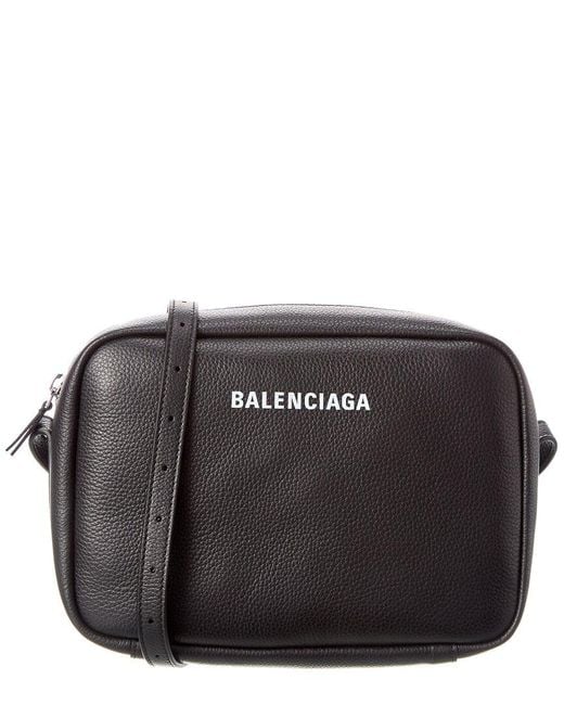 Balenciaga Everyday Medium Leather Camera Bag in Black Lyst UK