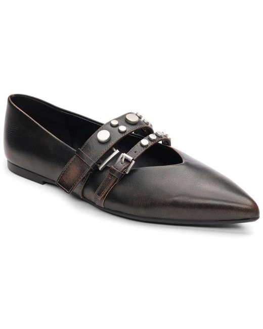 Ash Black Britnie Leather Flat