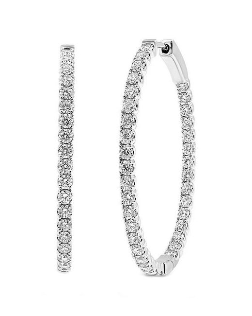 Forever Creations USA Inc. White Forever Creations 14K 0.83 Ct. Tw. Diamond Hoops