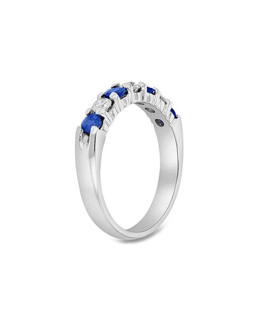 Diana M Blue Fine Jewelry 14k 0.78 Ct. Tw. Diamond & Sapphire Ring