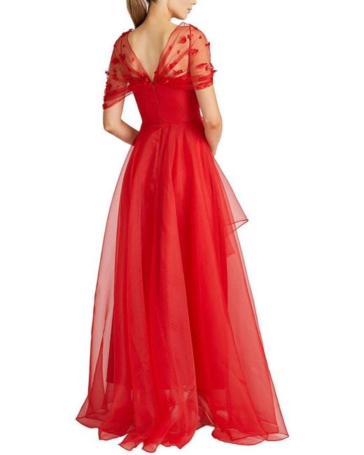 THEIA Red Atlas Gown