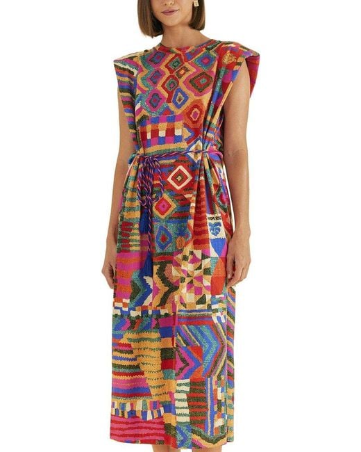 Farm Rio Red Shirt Dress