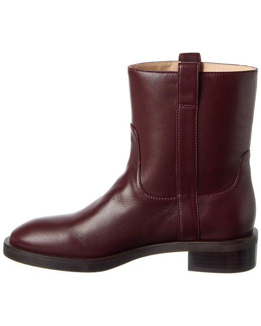 Stuart Weitzman Purple Lenora Leather Bootie