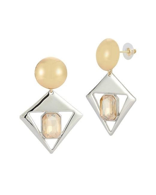Chloe and Madison White Jewelry Plated Earrings