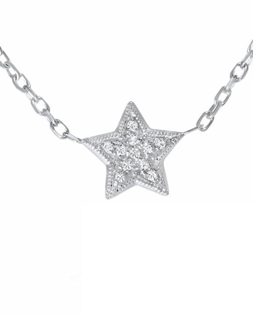 Diana M Metallic Fine Jewelry 14k Diamond Necklace