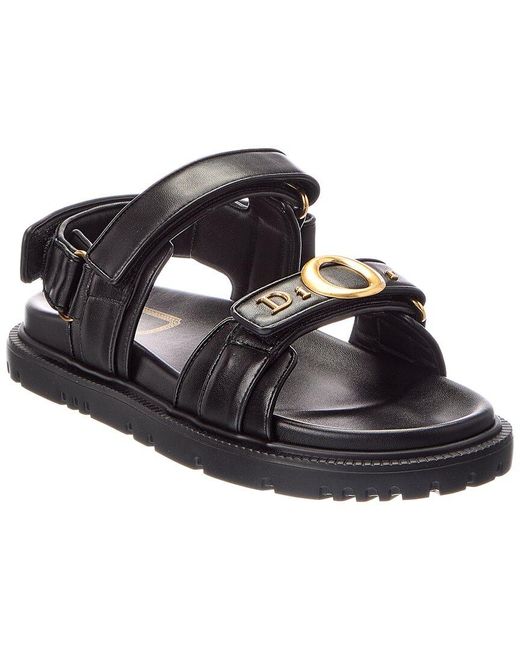 Dior Black Leather Sandal