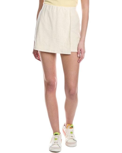 Re/done White Re/Done Terry Wrap Skirt