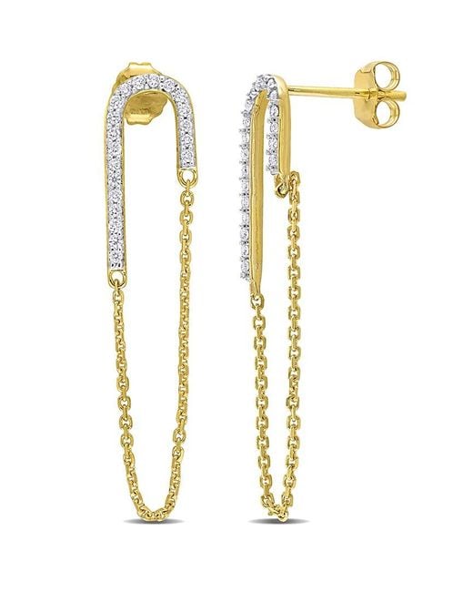 Rina Limor Metallic 14k 0.20 Ct. Tw. Diamond Dangle Earrings