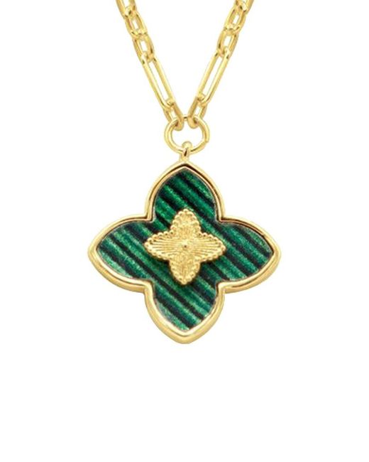 Adornia Green 14k Plated Pendant Necklace