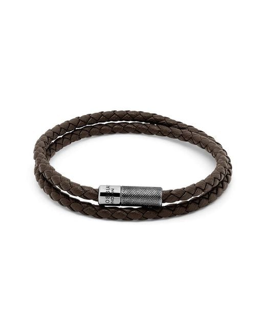 Tateossian Black Silver Bracelet for men