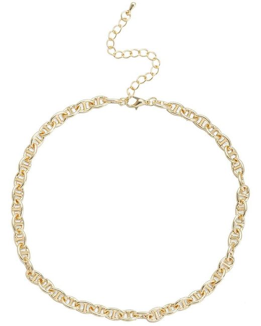 Eye Candy LA Metallic Luxe Collection 24k Plated Cz Paperclip Link Necklace