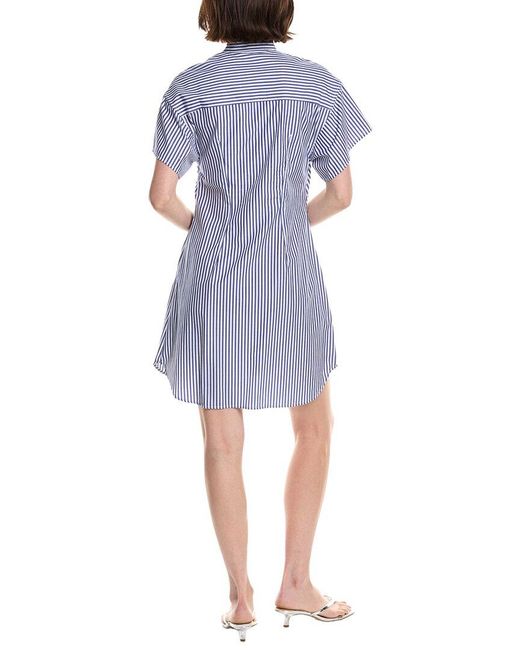 Rag & Bone Blue Gretchen Stripe Poplin Shirtdress