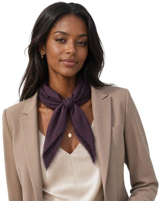 Blue Pacific Brown Solid Cashmere-Blend Neckerchief
