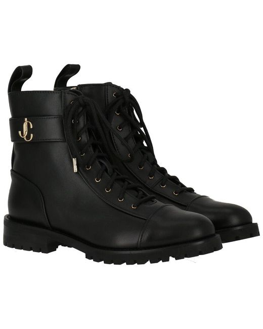 Jimmy Choo Black Cayo Leather Boot
