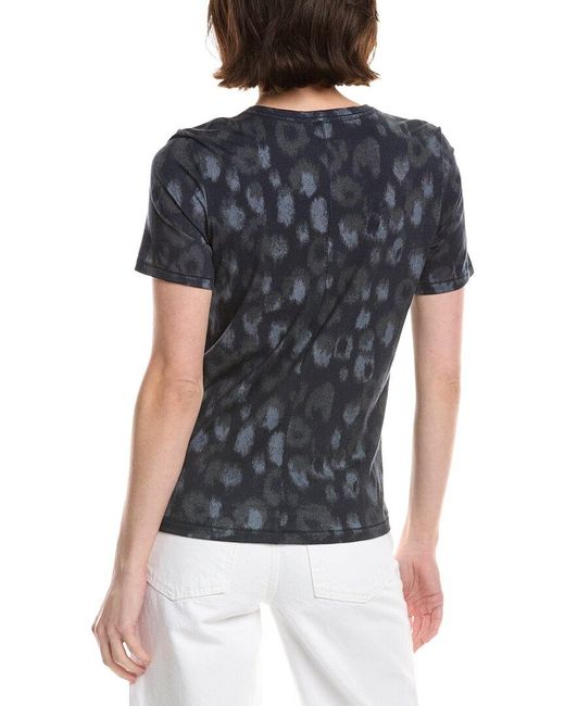Rag & Bone Blue All Over Leopard Jersey T-Shirt
