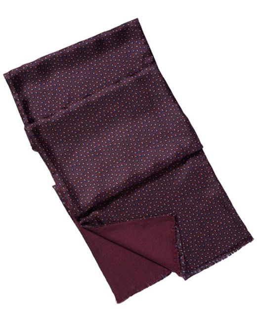 Charles Tyrwhitt Purple Silk & Wool Scarf for men