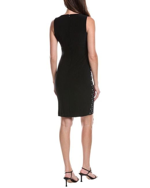 Joseph Ribkoff Black Piped Sheath Dress