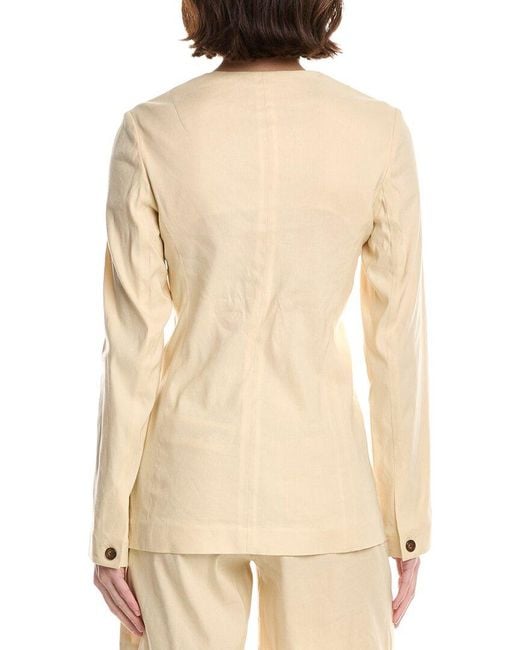 Rag & Bone Natural Roslyn Linen-Blend Blazer
