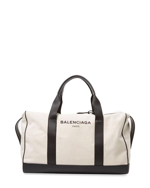 Balenciaga White Removable Strap Travel Bag for men