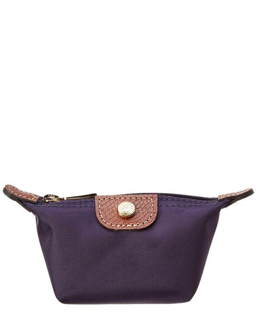 Longchamp Le Pliage Nylon Coin Purse in Purple Lyst