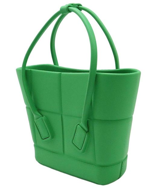 Bottega Veneta Green Maxi Intrecciato Leather The Arco Tote (authentic Pre- Loved)