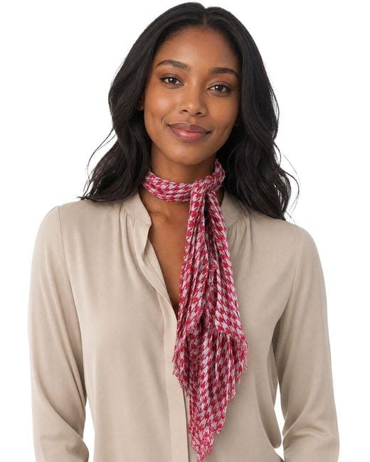 Blue Pacific Pink Elephant Houndstooth Neckerchief