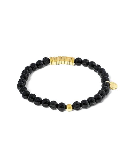 Tateossian Black Silver Bracelet for men