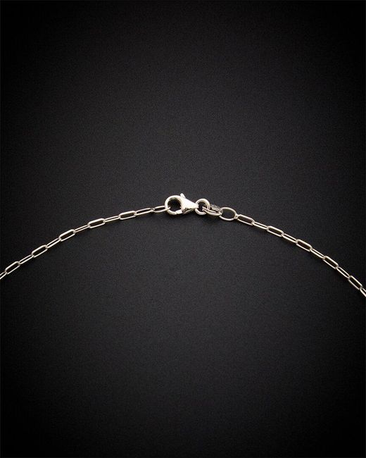 Italian Gold Black 14K Paperclip Chain Necklace