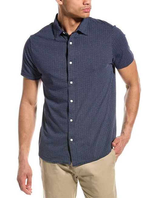 Slate & Stone Blue Knit Shirt for men