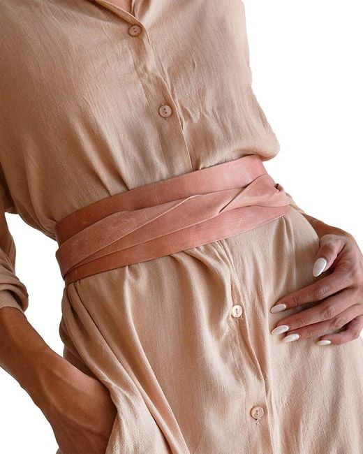 Ada Pink Classic Wrap Leather Belt