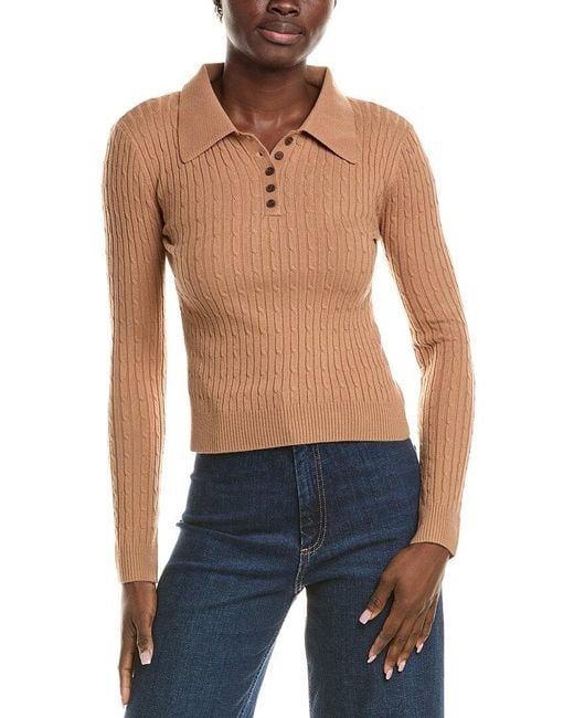 CELESTINE SEI Blue Polo Sweater