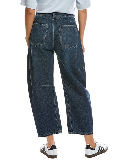 Rag & Bone Blue Chase High Rise Barrel Jean