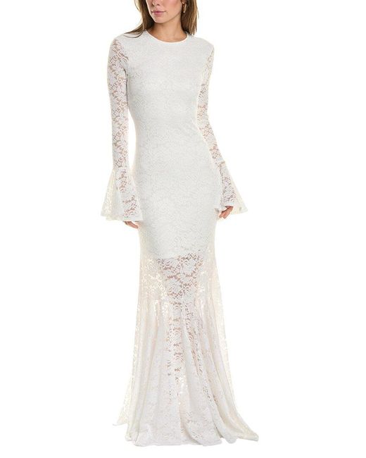 Caroline Constas White Allonia Silk-blend Maxi Dress