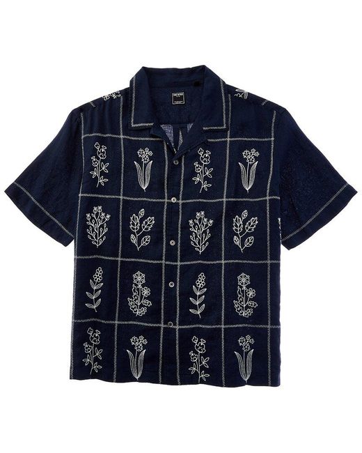 Todd Snyder Blue Motif Camp Shirt for men