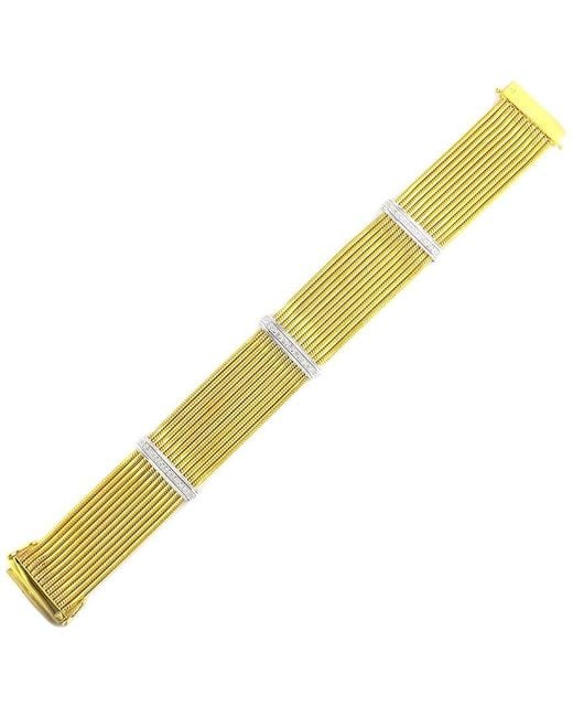 Diamond Select Cuts Metallic Stainless Steel 0.08 Ct. Tw. Diamond Bracelet