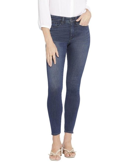 NYDJ Women's Blue Petite Ami Precious Skinny Leg Jean