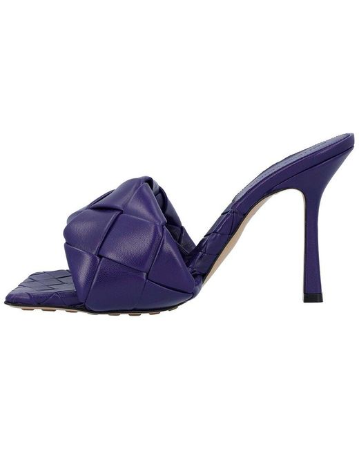 Bottega Veneta Blue Lambskin Leather Lido Mule Never Worn (Authentic Pre-Loved)