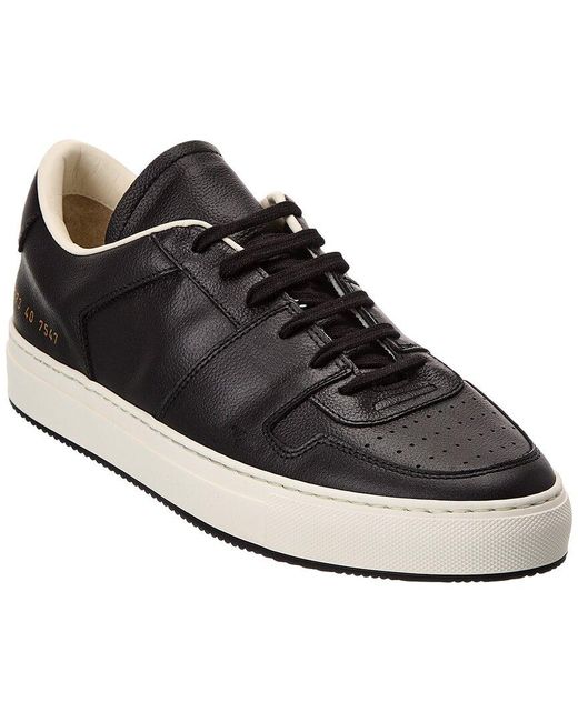 Common Projects Black Decades Low Leather Sneaker for men
