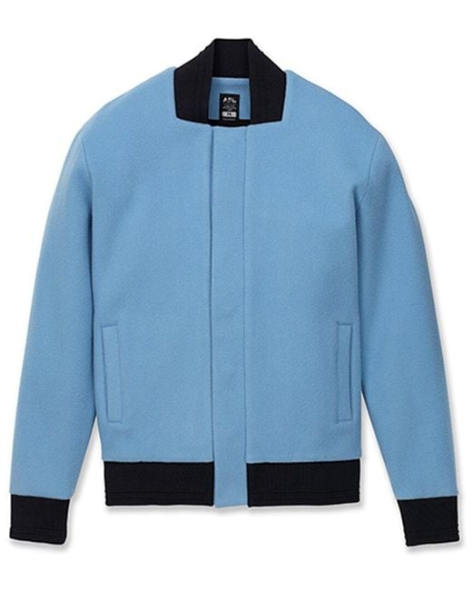 Athletic Propulsion Labs Blue Athletic Propulsion Labs The Perfect Wool Varsity Jacket for men