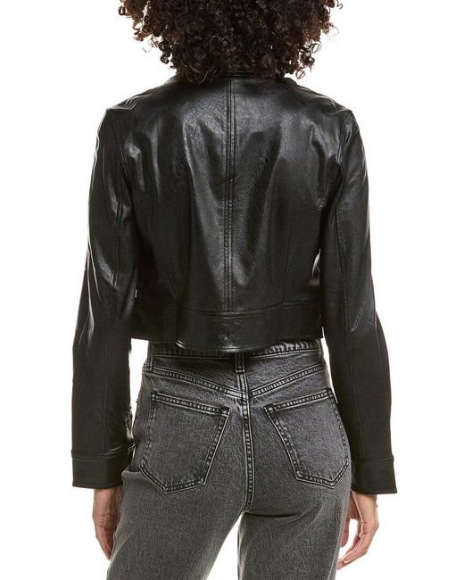 Commando Black Crop Biker Jacket
