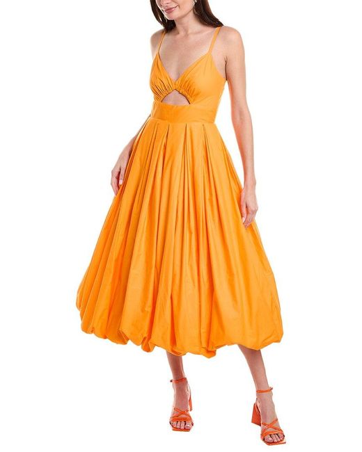 Hutch Orange Marley Midi Dress