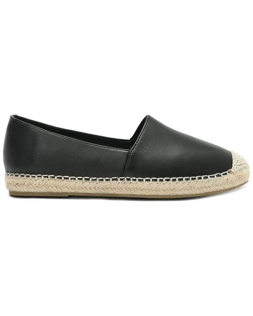 Tiffany & Fred Paris Black Leather Espadrille