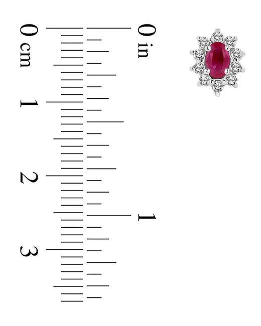 LEVARON Pink 14K 0.70 Ct. Tw. Diamond & Ruby Earrings