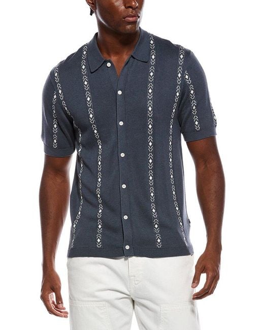 Civil Society Blue Ace Regular Fit Striped Full Placket for men